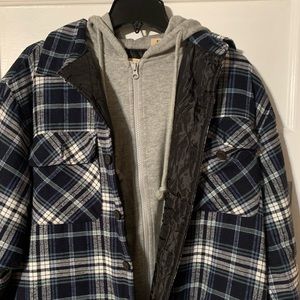RedHead, Mens lined flannel hoodie, Med